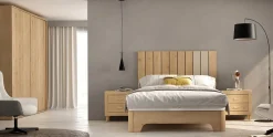 Conjunto de Dormitorio JORDAN EVO En Acabados Roble Natural y Perla Nº 12