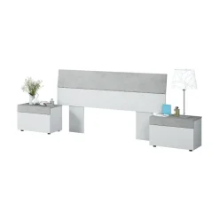 Conjunto de Dormitorio TEKKAN de un Cabezal con 2 mesitas 0L6096A