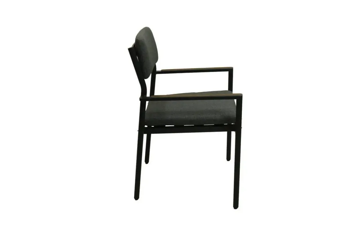Conjunto de Jardín Aluminio Antracita 6 Sillones COPENHAGUE