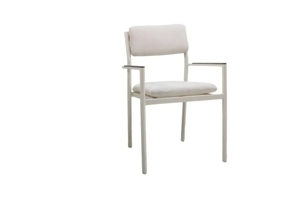 Conjunto de Jardín Aluminio Blanco 6 Sillones COPENHAGUE