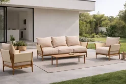 Conjunto de Jardín Aluminio Marrón Tropical ARENAS 8