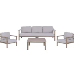Conjunto de Jardín Aluminio Símil Madera MB-224522