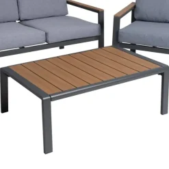 Conjunto de Jardín Antracita con Cojines