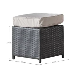Conjunto de Jardín con Cojines Marrones AUSTIN