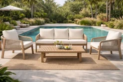 Conjunto de Jardín de Acacia y Cuerda MB-218315