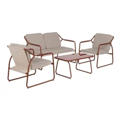 Conjunto de Jardín de Acero Color Terracota 614444