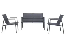 Conjunto de Jardín de Acero y Textilene Efecto Madera MB-224528
