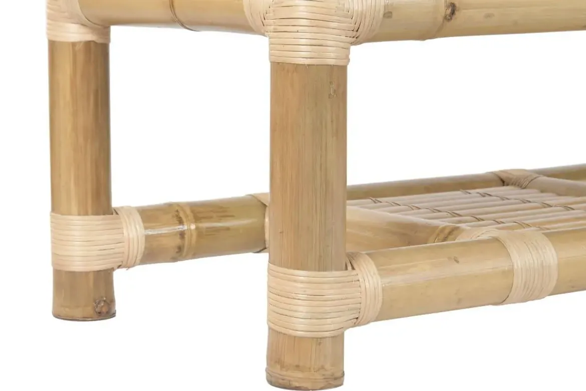 Conjunto de Jardín de Bambú y Ratán Natural 4 Piezas MB-221783