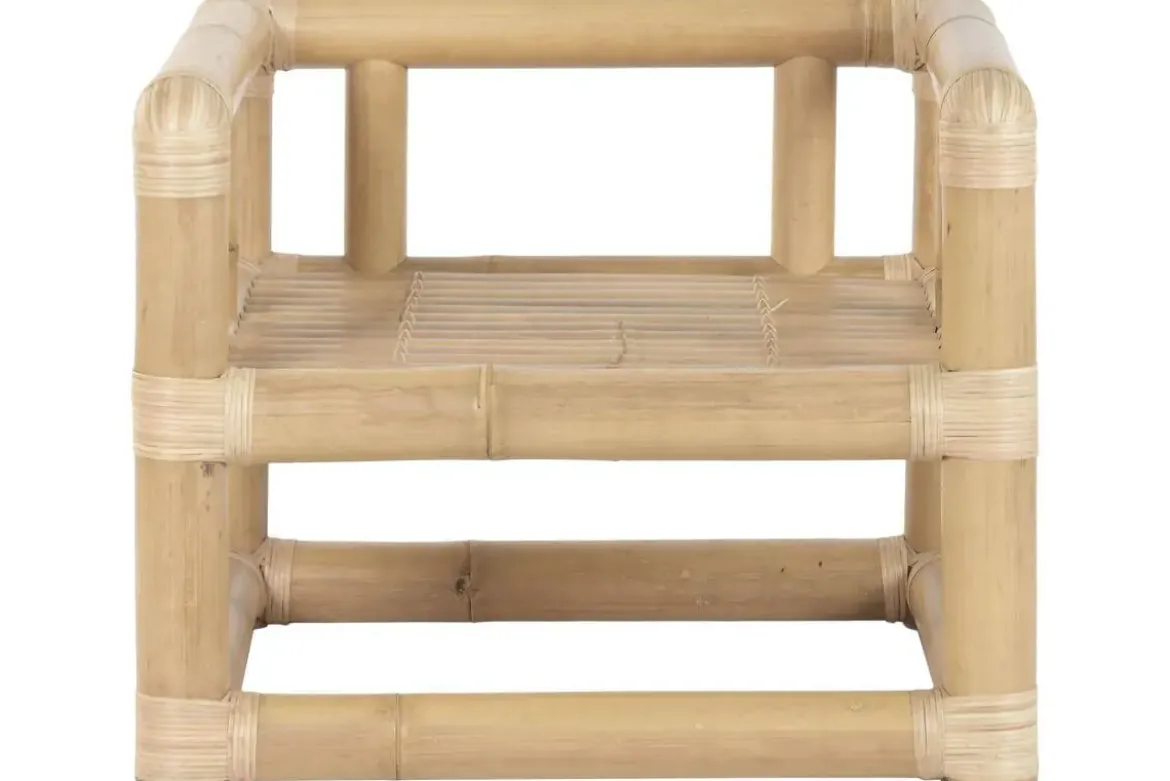 Conjunto de Jardín de Bambú y Ratán Natural 4 Piezas MB-221783