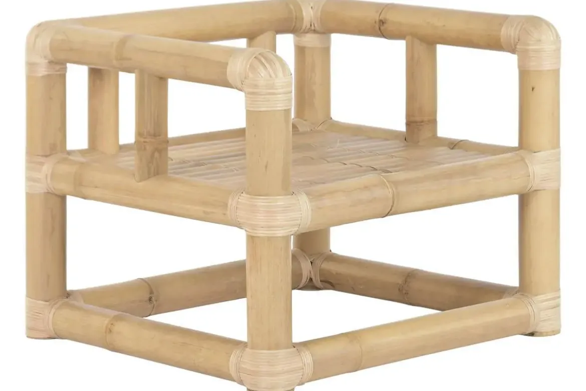 Conjunto de Jardín de Bambú y Ratán Natural 4 Piezas MB-221783