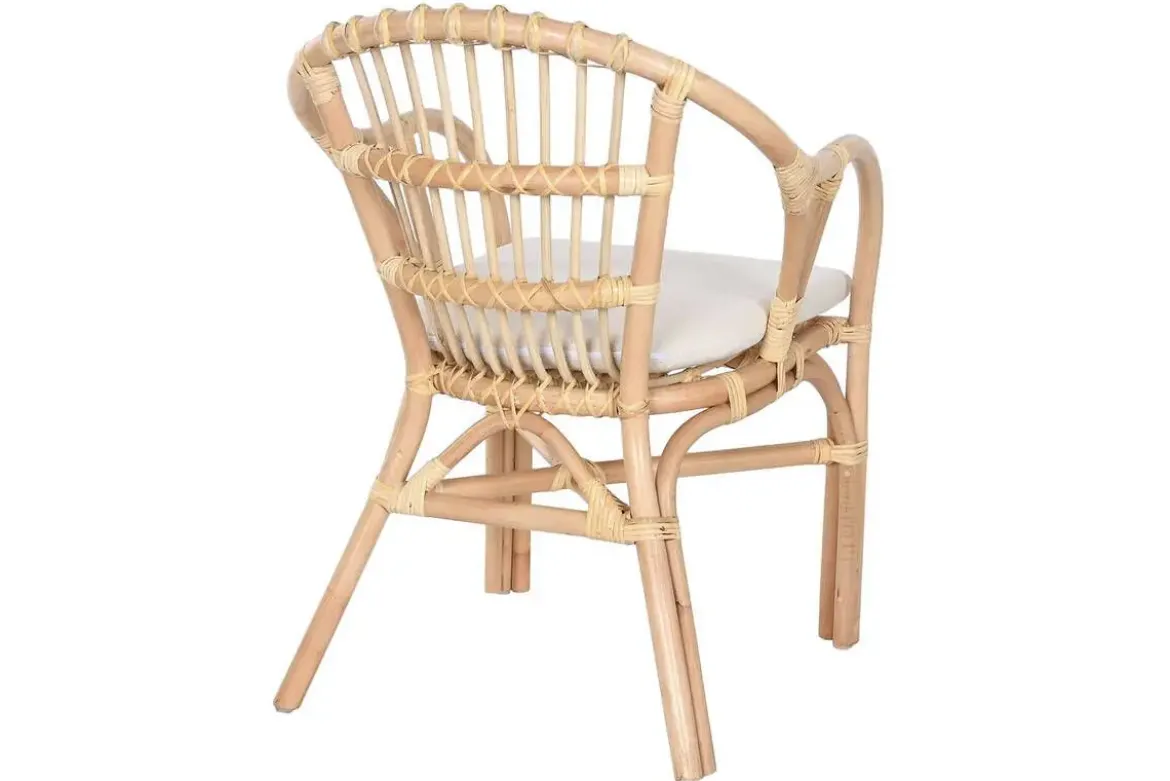 Conjunto de Jardín de Ratán con Cojines de Lino MB-213863