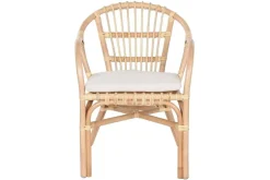 Conjunto de Jardín de Ratán con Cojines de Lino MB-213863