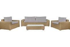 Conjunto de Jardín de Ratán Sintético con Dos Sillones MB-211134