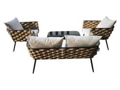 Conjunto de Jardín en Cuerda Trenzada y Metal MB-224636