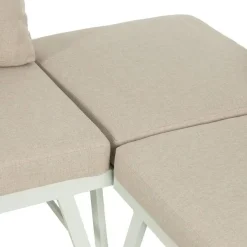 Conjunto de Jardín Estructura de Aluminio Color Beige-Blanco 614435