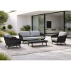 Conjunto de Jardín Estructura Antracita de Aluminio con Textilene BELMONTE
