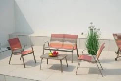 Conjunto de Jardín 4 Piezas Acero y Poliéster SUNSET MB-224530