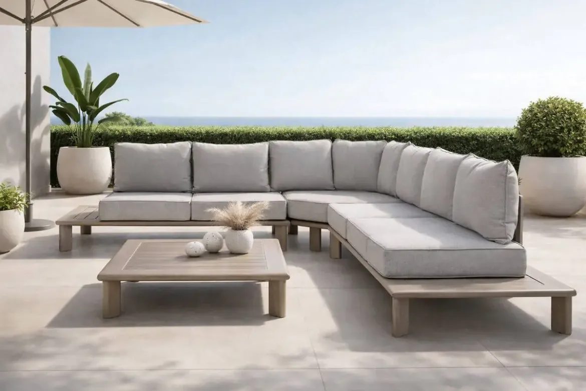 Conjunto de Jardín Rinconero Símil Madera MB-224519