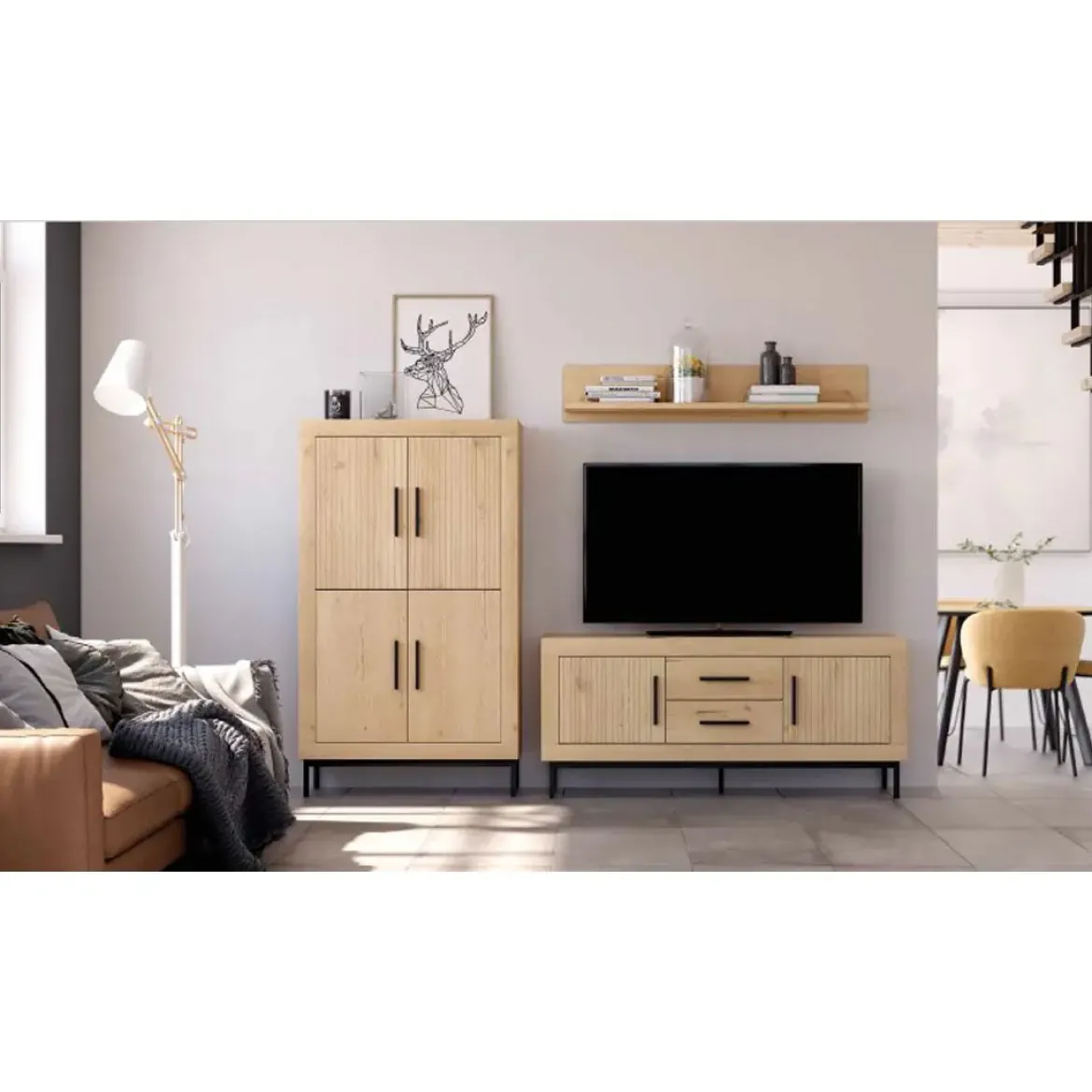 Conjunto de Salón MOON EVO Acabado Roble Nº 23