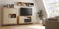 Conjunto de salón MOON EVO en Roble, Perla y Grafito Nº 28