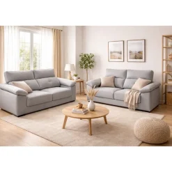 Conjunto de Sofá 3+2 Plazas con Cabezal Reclinable y Asientos Deslizantes MARÍA