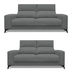 Conjunto de Sofá 3+2 Plazas con Cabezal Reclinable y Asientos Deslizantes OMAR
