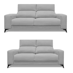 Conjunto de Sofá 3+2 Plazas con Cabezal Reclinable y Asientos Deslizantes OMAR