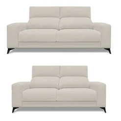 Conjunto de Sofá 3+2 Plazas con Cabezal Reclinable y Asientos Deslizantes OMAR