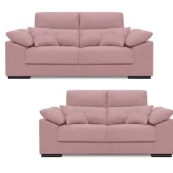 Conjunto de Sofás 3+2 Plazas con Cabezal Reclinable y Asientos Deslizantes NOEMI