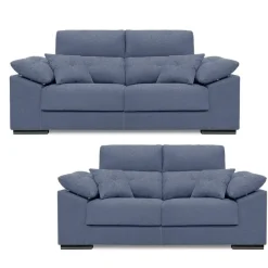 Conjunto de Sofás 3+2 Plazas con Cabezal Reclinable y Asientos Deslizantes NOEMI