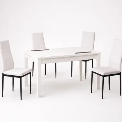 Conjunto Mesa Comedor con 4 Sillas Tapizadas LARA