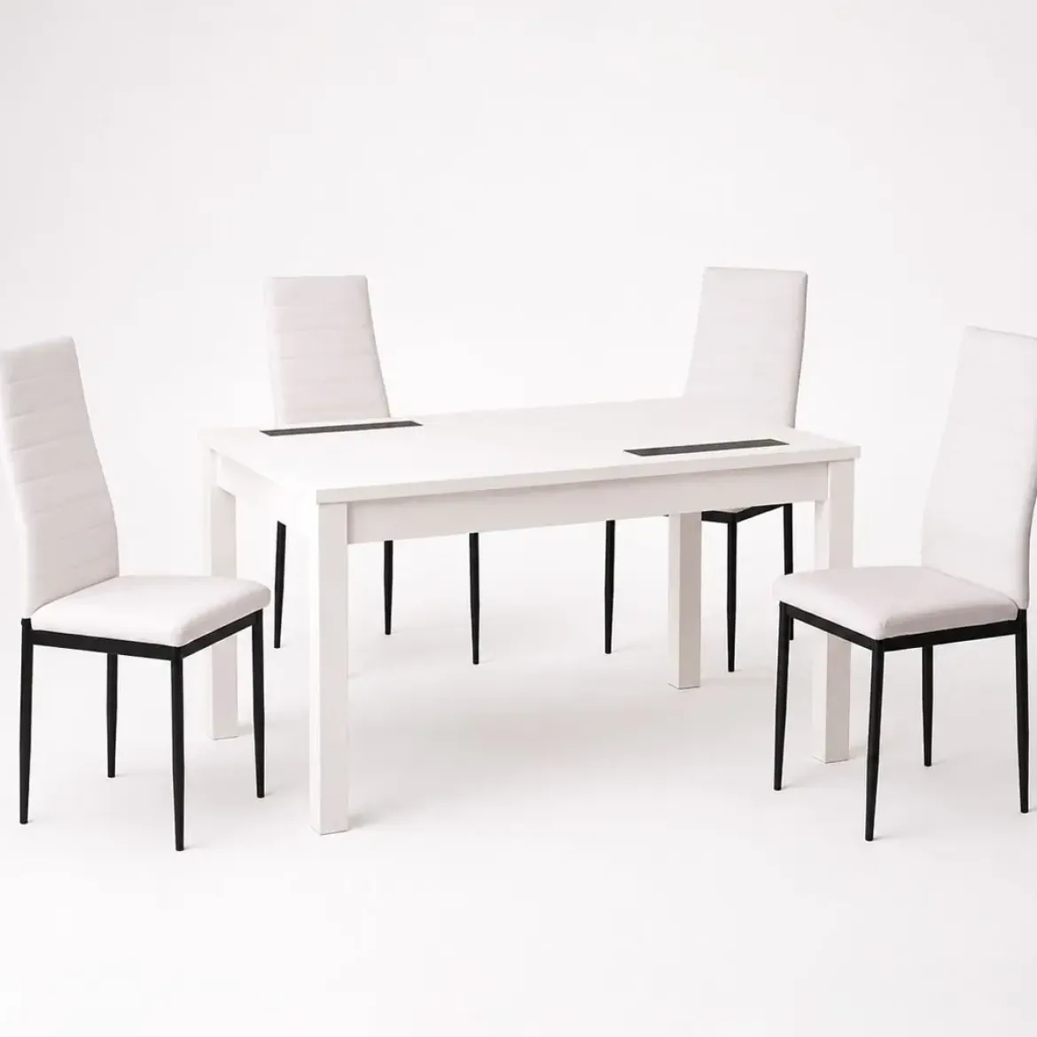 Conjunto Mesa Comedor con 4 Sillas Tapizadas LARA