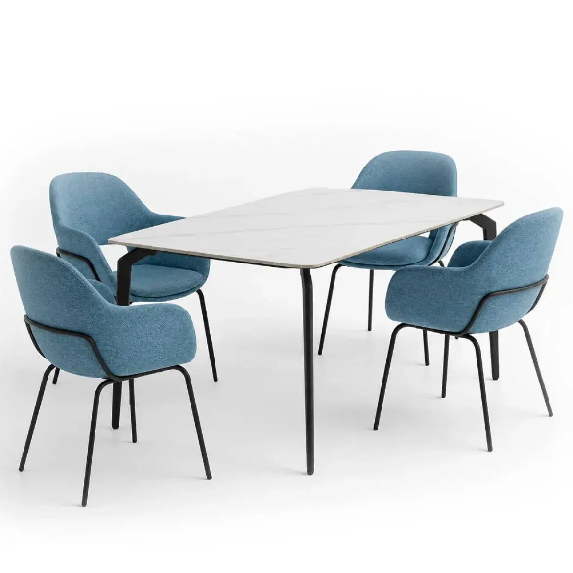 Conjunto Mesa Comedor 11043 con 4 Sillas Modernas