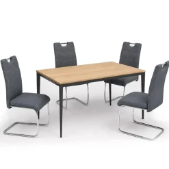 Conjunto Mesa Comedor Moderna con 4 Sillas NESS