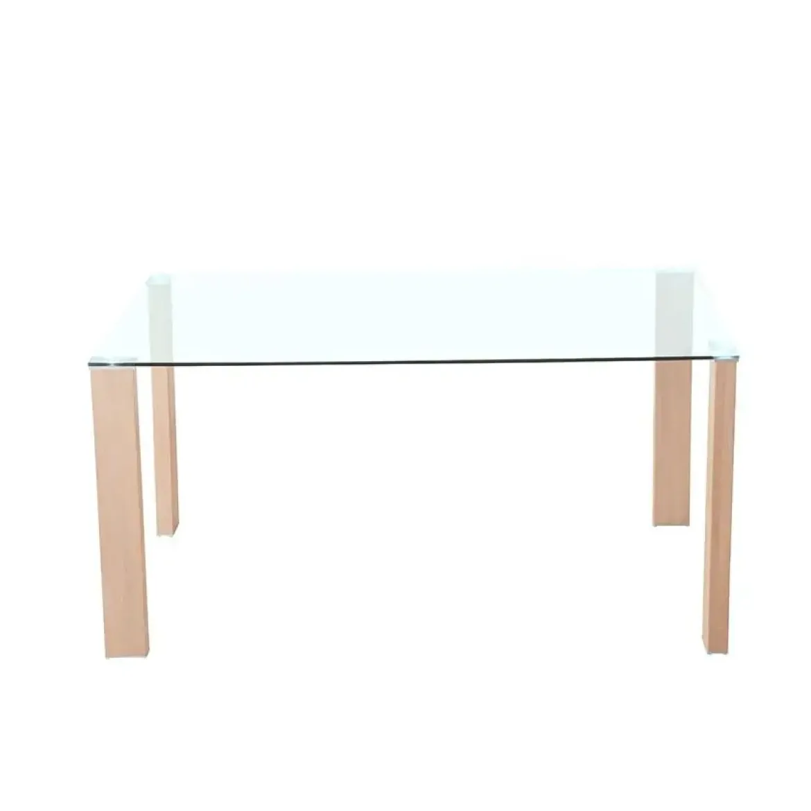 Conjunto Mesa Cristal con 4 Sillas Modernas HANA
