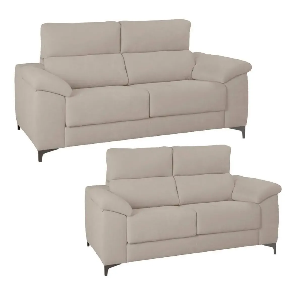 Conjunto Sofás de 3+2 Plazas con Asientos Deslizantes NERÓN