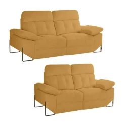 Conjunto Sofás3+2 Plazas Relax Eléctrico Tapizado en Poliéster XENA