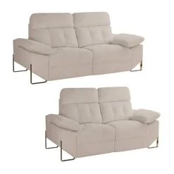Conjunto Sofás3+2 Plazas Relax Eléctrico Tapizado en Poliéster XENA