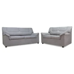 Conjunto Sofás 3+2 Plazas Tapizado en Tejido color Perla YUQUE