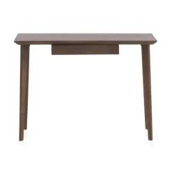 Consola con cajón de madera maciza de acacia acabado natural GABAR 10840