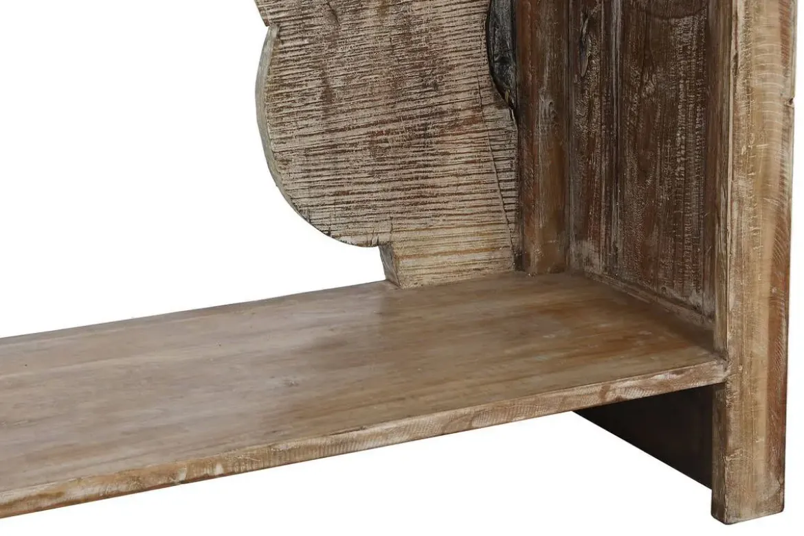 Consola de Entrada Tallada en Madera Teca y Mango MB-216511