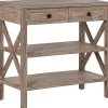 Consola de Madera Bayur con Cajones y Estantes MB-215348