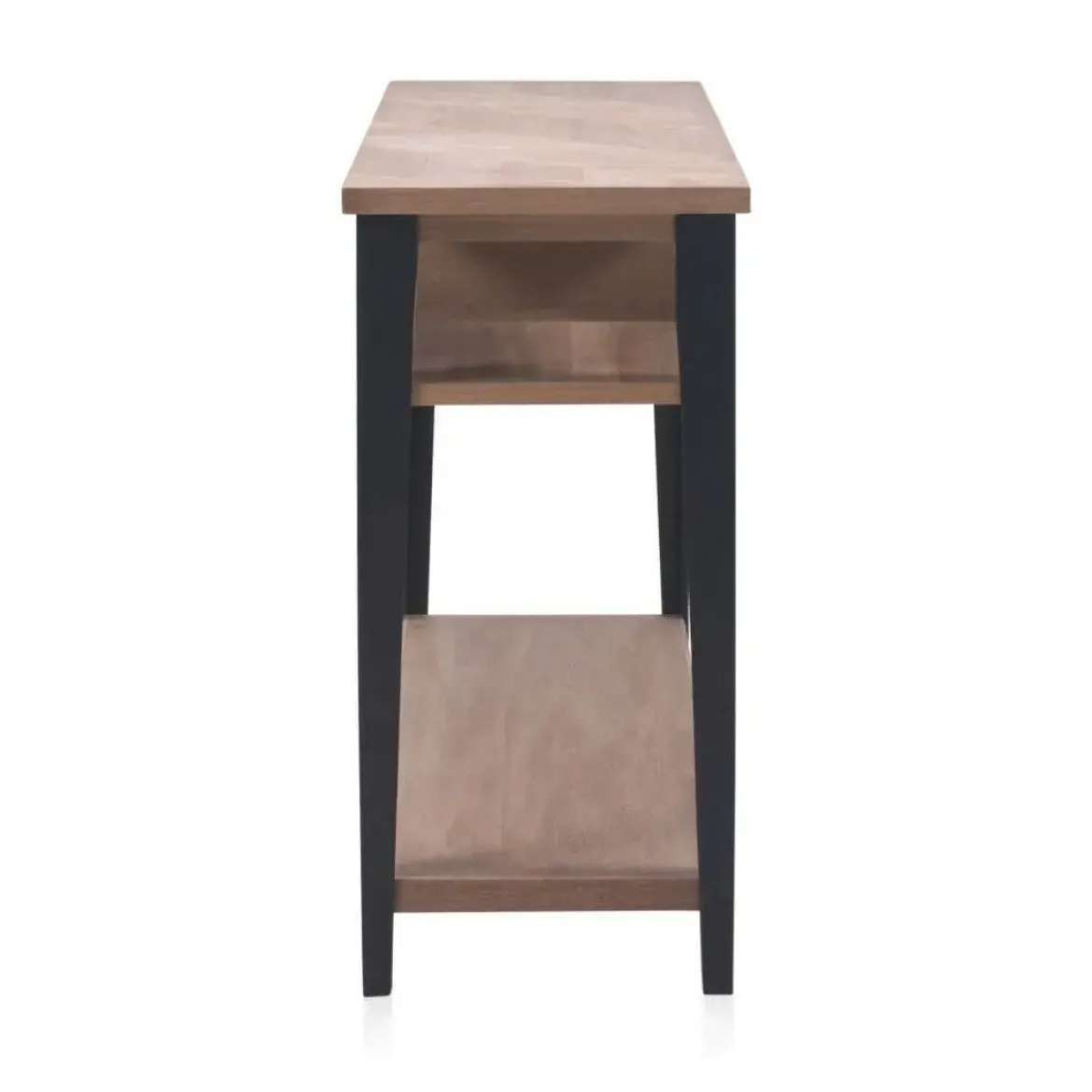 Consola de madera color natural con patas color negro GABAR 10406
