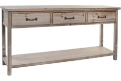 Consola de Madera de Paulownia con 3 Cajones 160 cm MB-218675