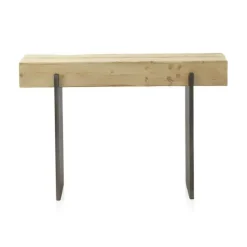 Consola de madera maciza chapada en abeto natural GABAR 10935