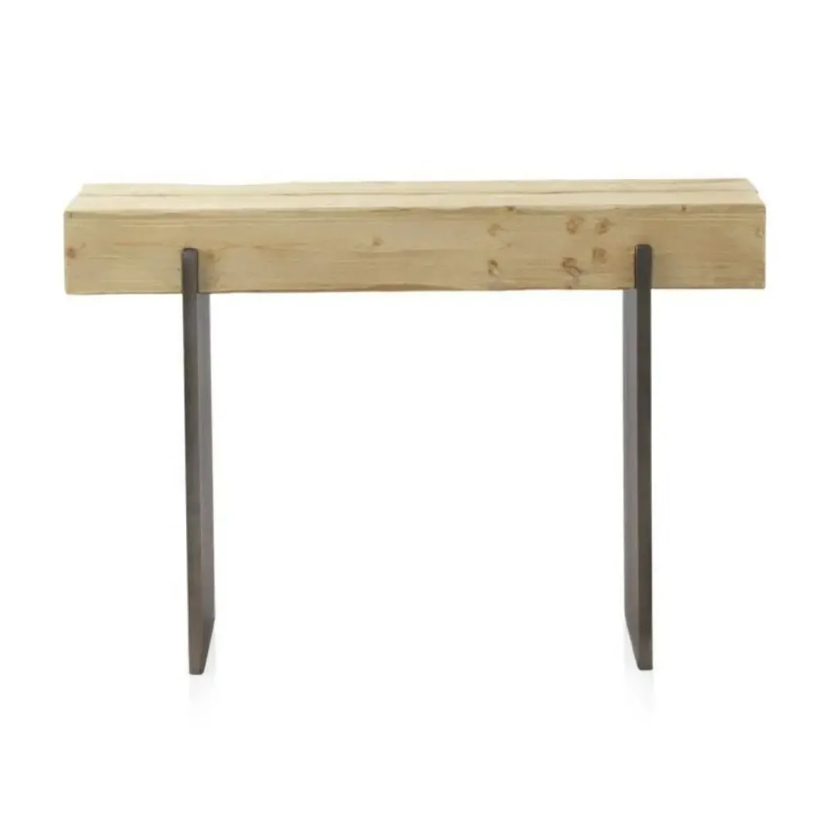 Consola de madera maciza chapada en abeto natural GABAR 10935
