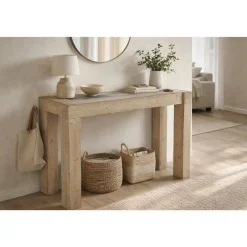 Consola de Madera Natural Abeto MDF MB-209219