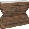 Consola de Madera Reciclada con Mármol MB-212643