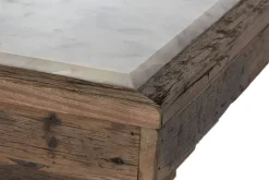 Consola de Madera Reciclada con Mármol MB-212643