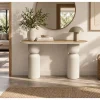 Consola de Madera y Metal Beige 120 cm 38-318